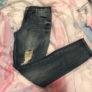 Medium wash ripped jeans
